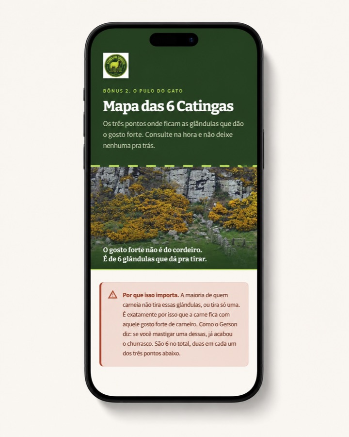 Mapa das 6 Catingas no celular